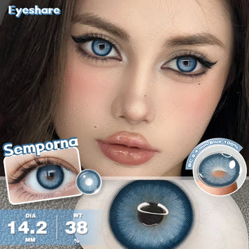 Qfdian New 1pair Colored Contact Lenses for Eyes Brown Contacts Lenses Fashion Blue Eyes Lenses Yearly Korean Gray Contacts